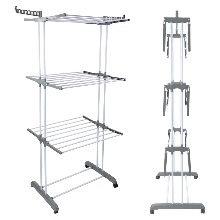 Uscător de rufe pliabil, 3 niveluri, compact 105 cm