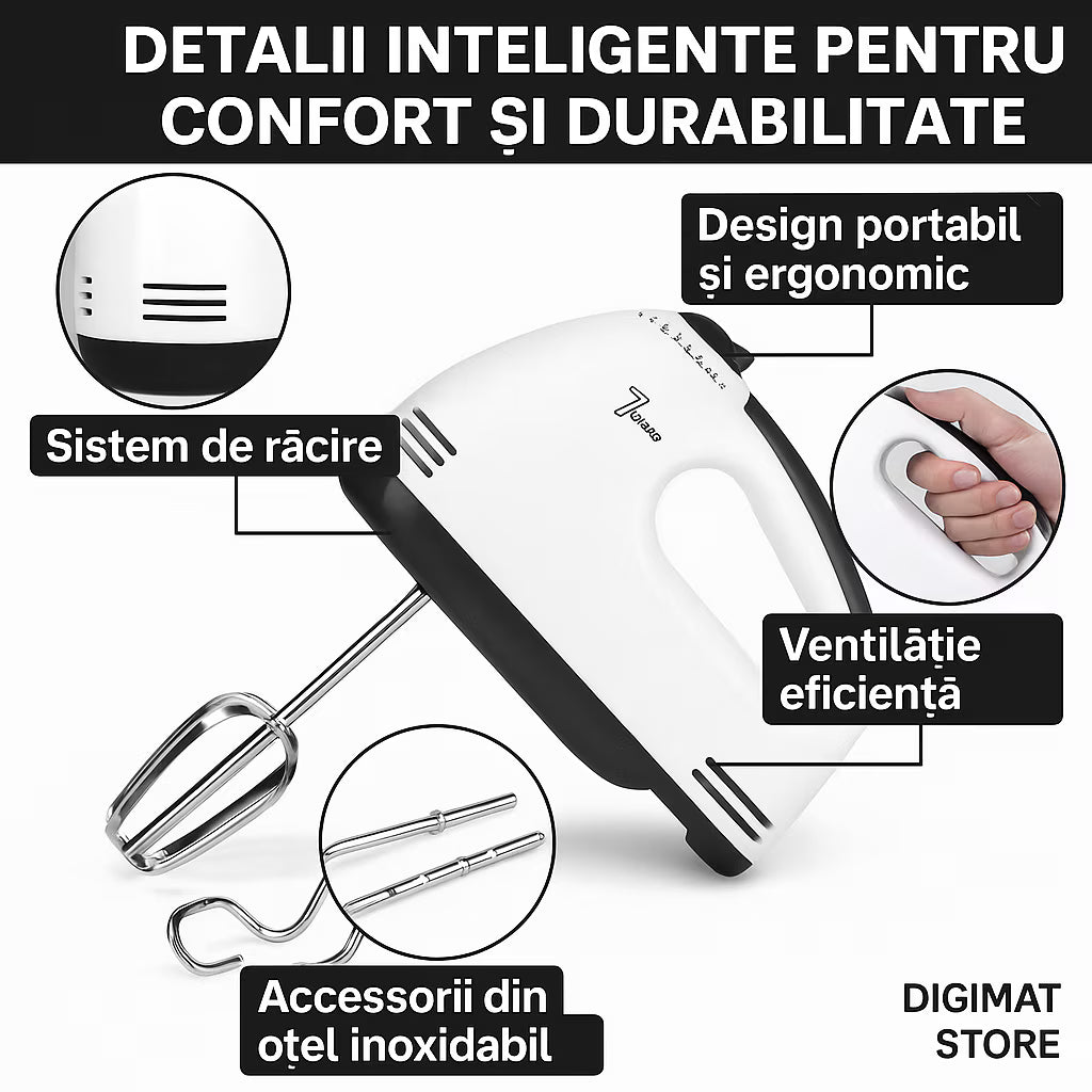 Mixer de Mana cu 7 Viteze