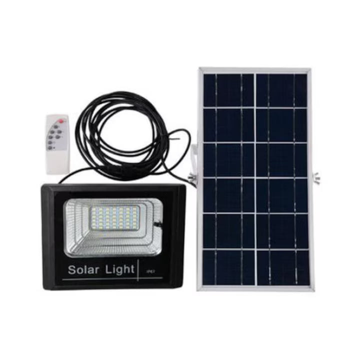 Proiector cu Panou Solar Separat +telecomanda, Functii Multiple 200 W