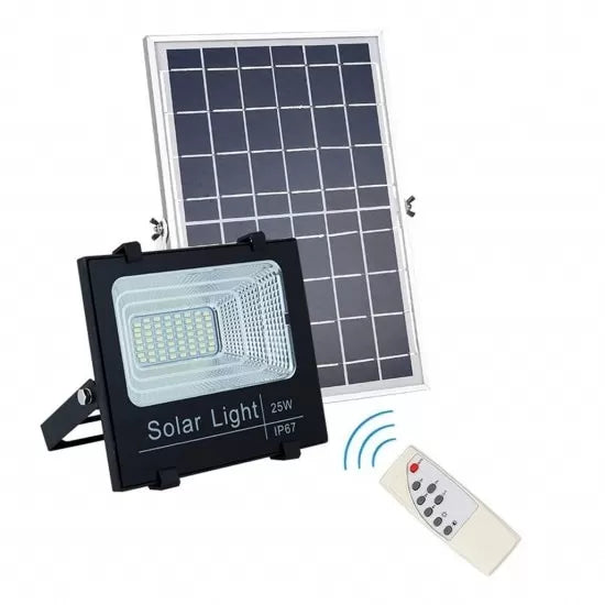 2x Proiector LED 15W-25W cu panou solar si telecomanda