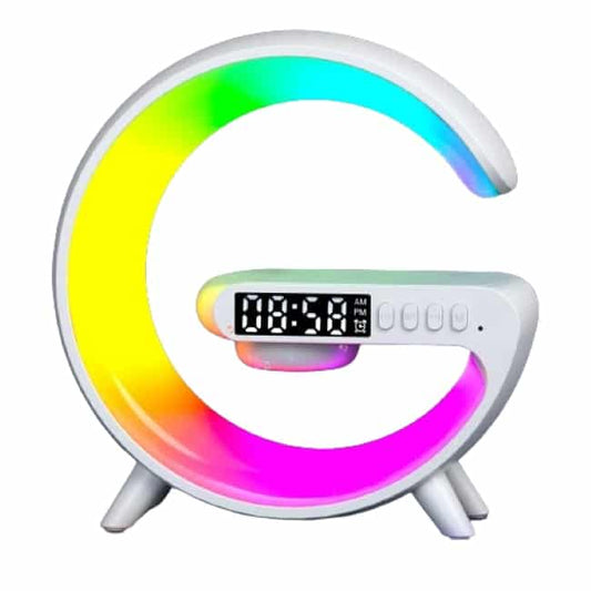 Boxa 3 in 1 Multifunctionala – Ceas desteptator LED cu Incarcarcator Wireless telefon, Bluetooth, Lumini RGB Ambiante, Mini G63