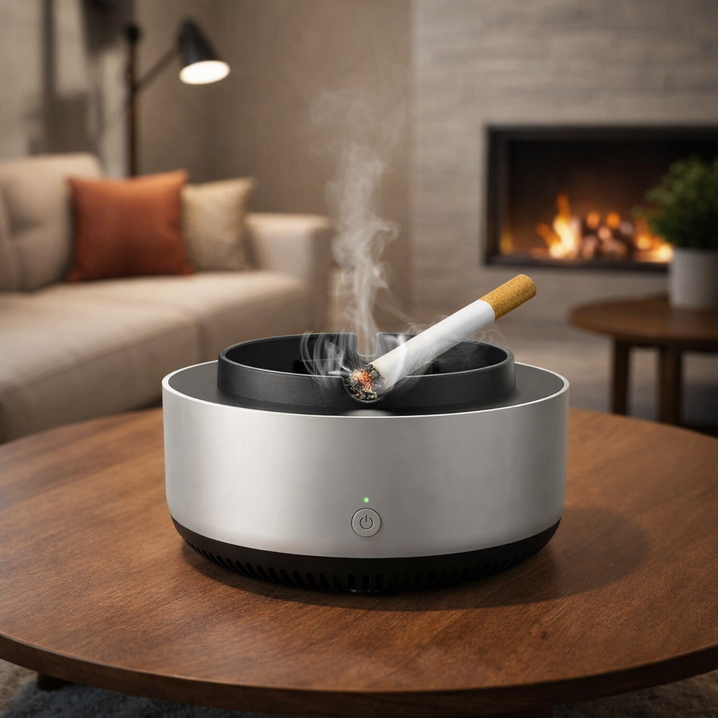 Scrumiera electrica inteligenta ,cu aspiratie